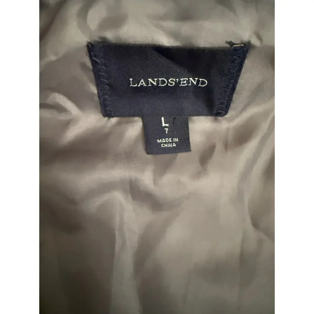 Lands' End Kids Blue Puffer Vest Size Large/ 7